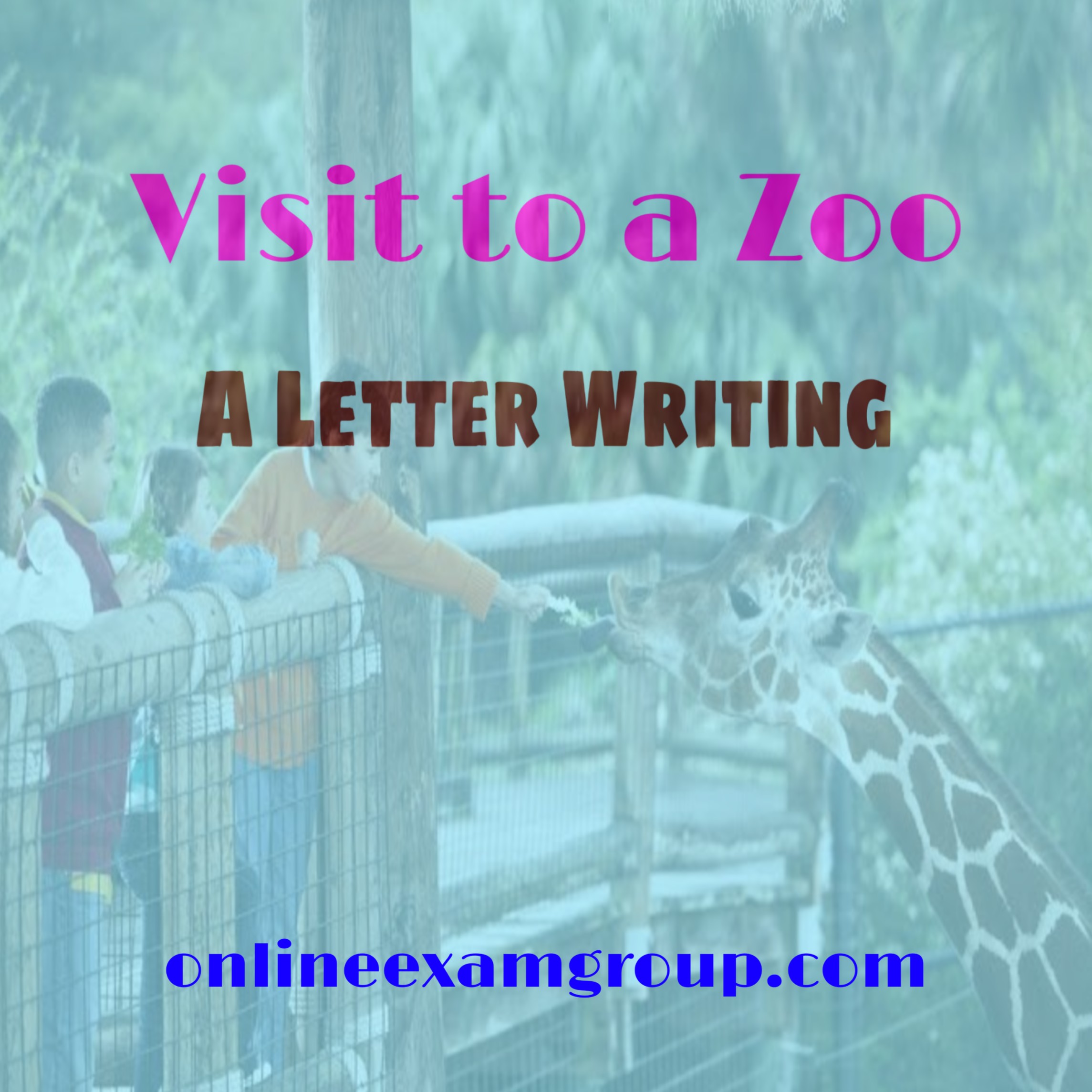Visit to a Zoo - Letter Writing. Write a letter to your friend about your  visit to a zoo. -