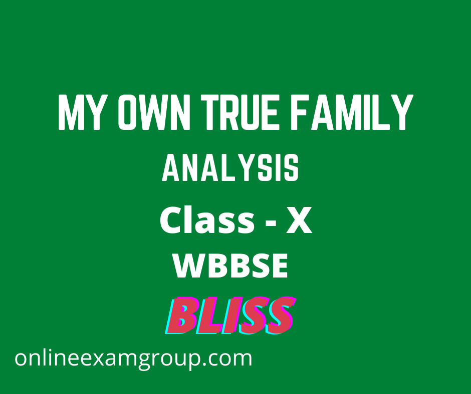 Analysis of My Own True Family