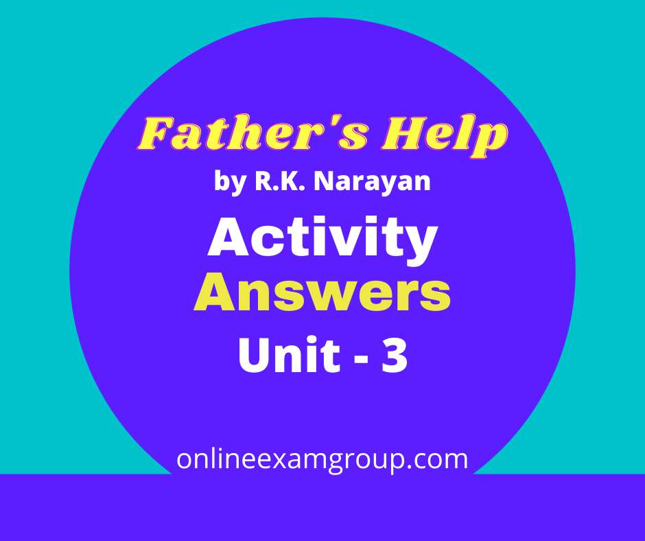 Father's Help Activity Answers Unit 3