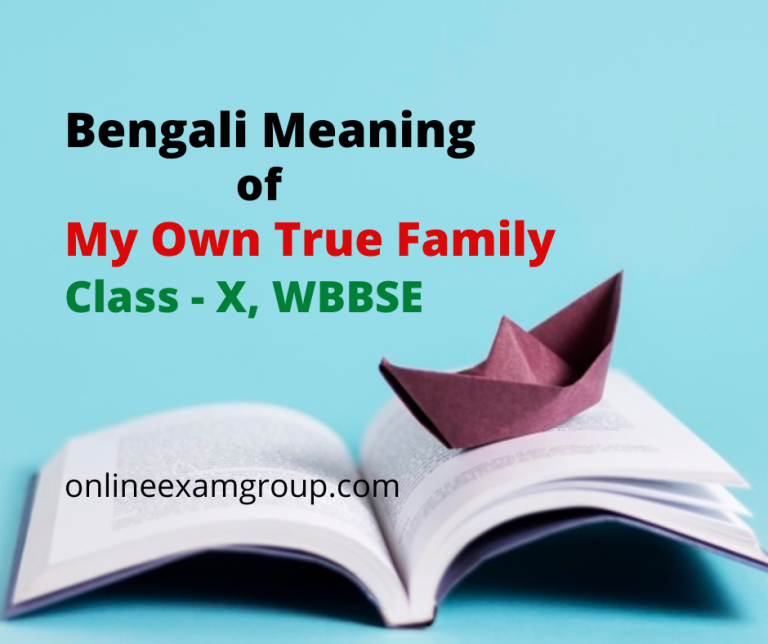 family essay in bengali