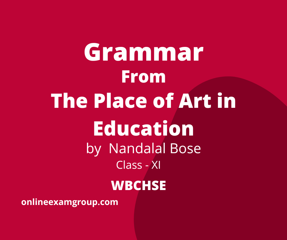 Textual Grammar from he Place of Art in Education