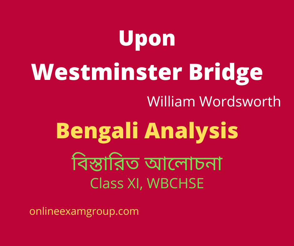 Analysis of Upon Westminster Bridge