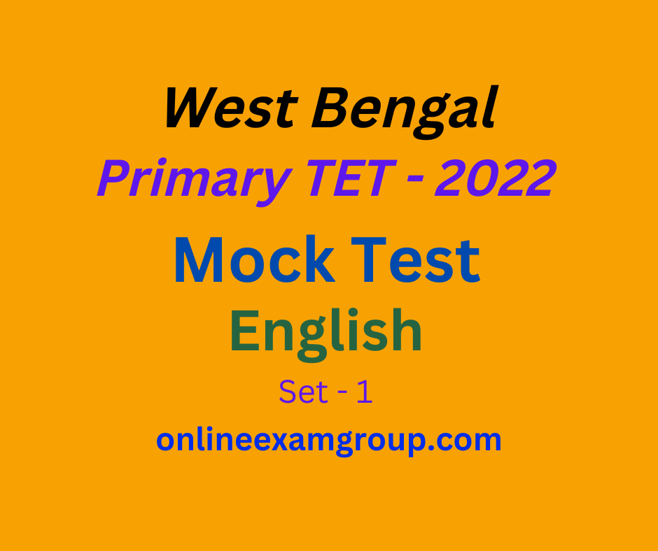 WB Primary TET Mock Test English